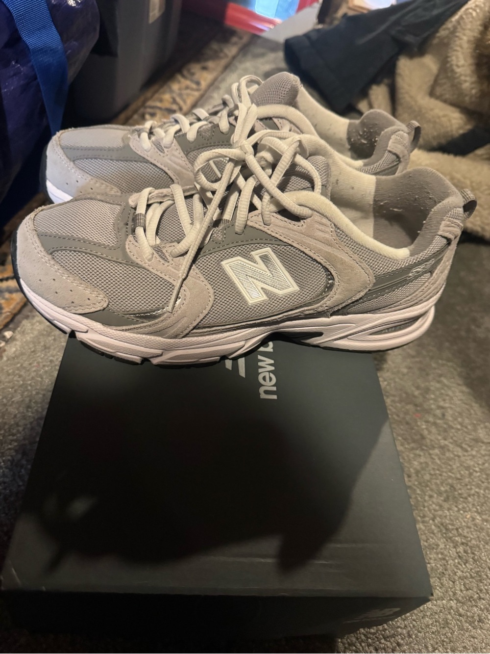 New Balance Grey Athletic Running Sneakers